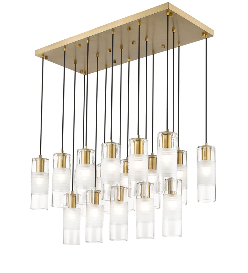 Alton 17 Light 42" Linear Pendant in Modern Gold