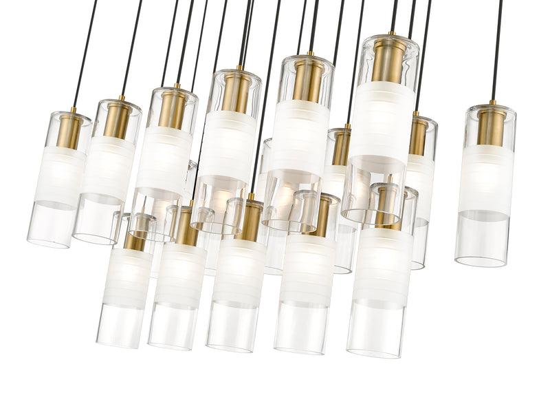 Alton 17 Light 42" Linear Pendant in Modern Gold