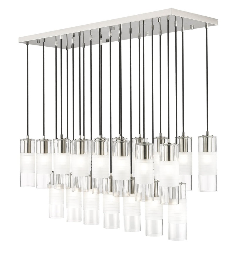 Alton 23 Light 54" Linear Pendant in Brushed Nickel