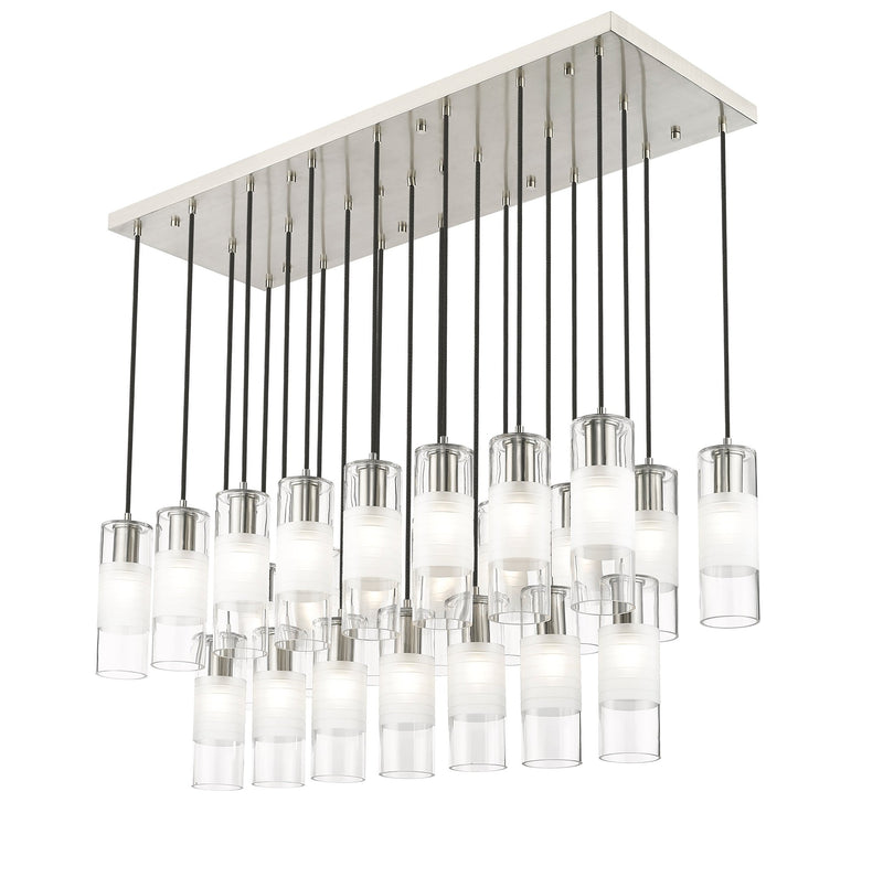 Alton 23 Light 54" Linear Pendant in Brushed Nickel