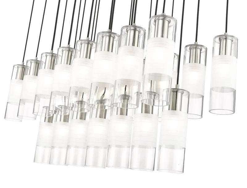 Alton 23 Light 54" Linear Pendant in Brushed Nickel