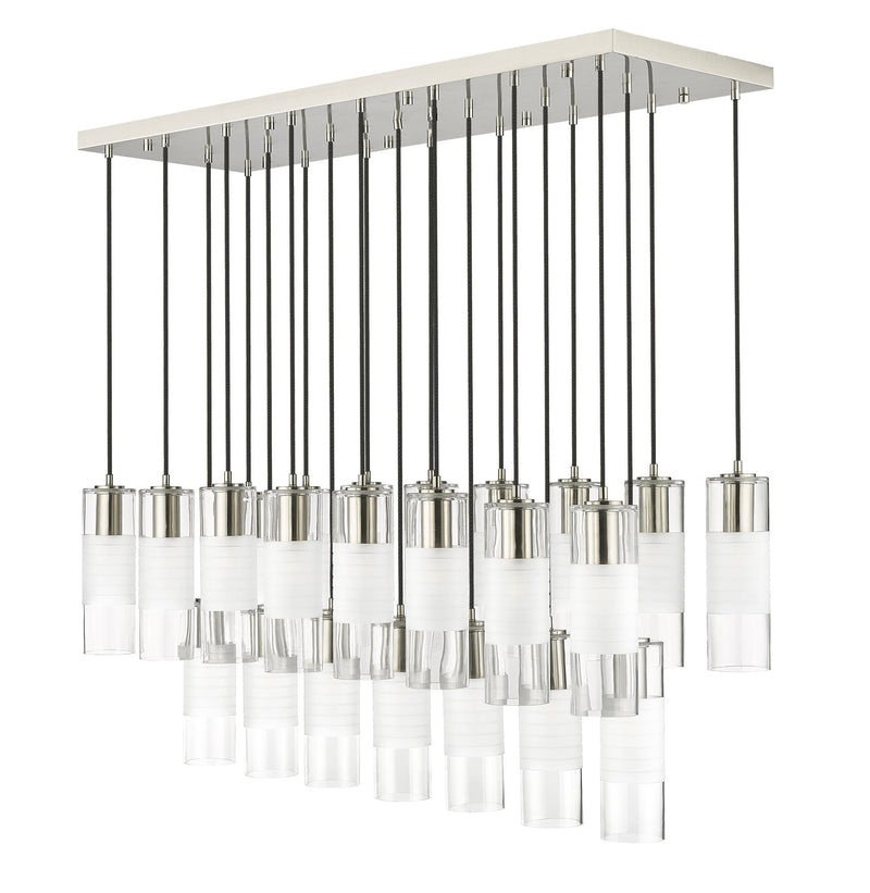 Alton 23 Light 54" Linear Pendant in Brushed Nickel