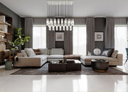 Alton 23 Light 54" Linear Pendant in Brushed Nickel in a room setting