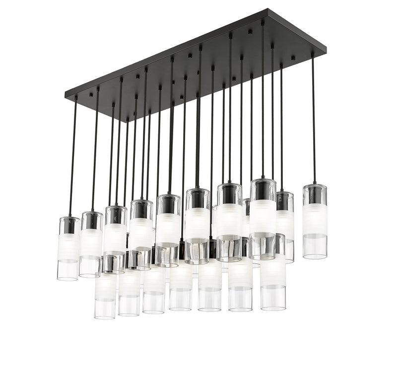 Alton 23 Light 54" Linear Pendant in Matte Black