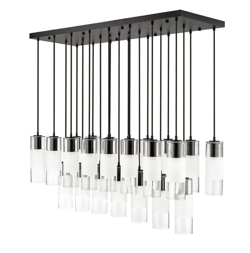 Alton 23 Light 54" Linear Pendant in Matte Black