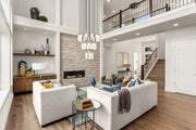 Alton 27 Light 36" Pendant in Modern Gold in a room setting