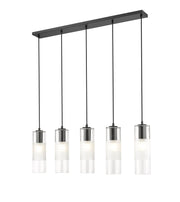 Alton 5 Light 42" Linear Pendant in Matte Black