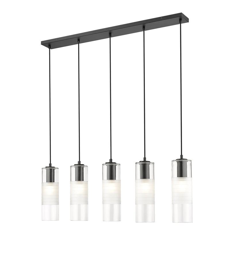 Alton 5 Light 42" Linear Pendant in Matte Black