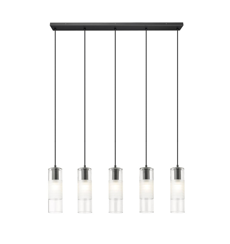 Alton 5 Light 42" Linear Pendant in Matte Black