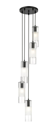 Alton 5 Light 12" Pendant in Matte Black
