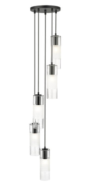 Alton 5 Light 12" Pendant in Matte Black