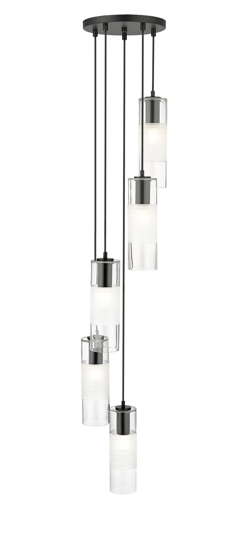 Alton 5 Light 12" Pendant in Matte Black