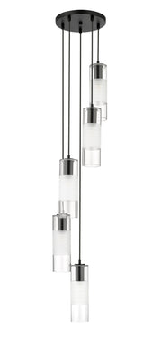 Alton 5 Light 12" Pendant in Matte Black