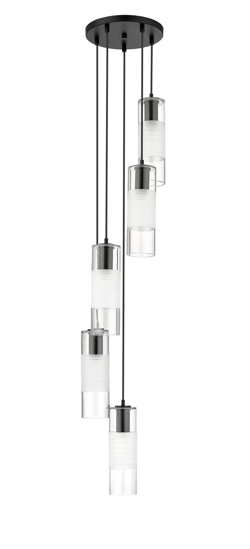 Alton 5 Light 12" Pendant in Matte Black
