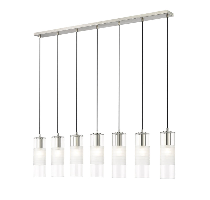 Alton 7 Light 54" Linear Pendant in Brushed Nickel