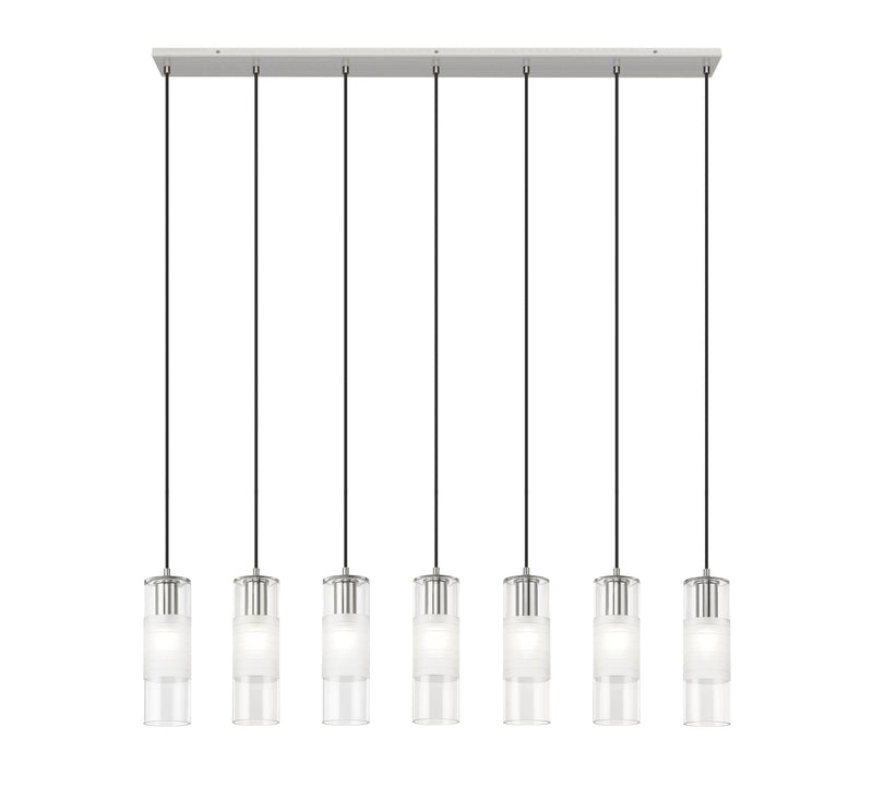 Alton 7 Light 54" Linear Pendant in Brushed Nickel