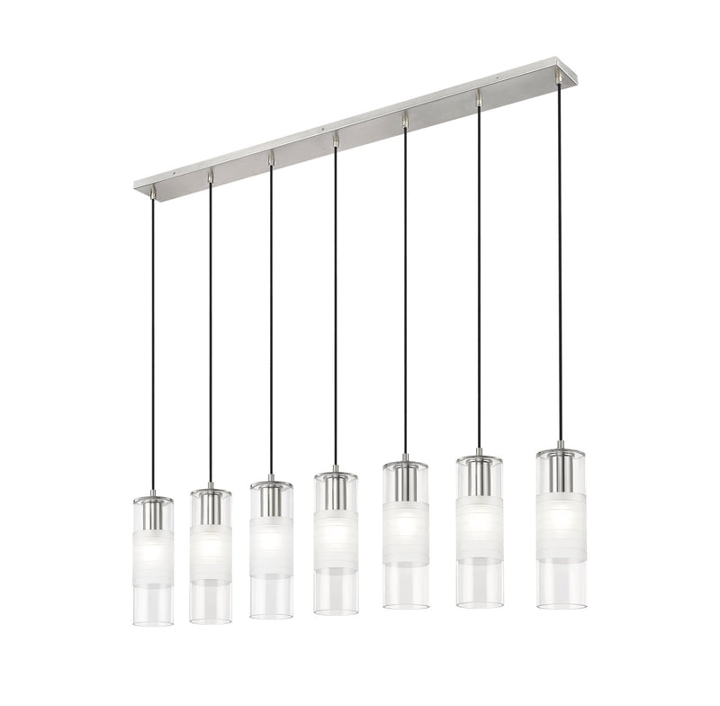Alton 7 Light 54" Linear Pendant in Brushed Nickel