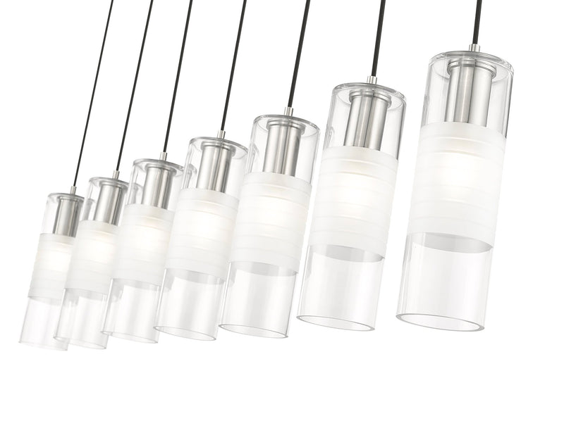 Alton 7 Light 54" Linear Pendant in Brushed Nickel