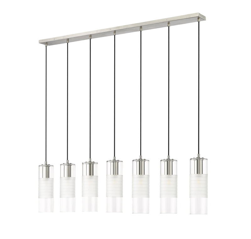 Alton 7 Light 54" Linear Pendant in Brushed Nickel