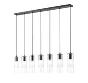 Alton 7 Light 54" Linear Pendant in Matte Black