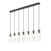 Alton 7 Light 54" Linear Pendant in Matte Black