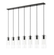 Alton 7 Light 54" Linear Pendant in Matte Black