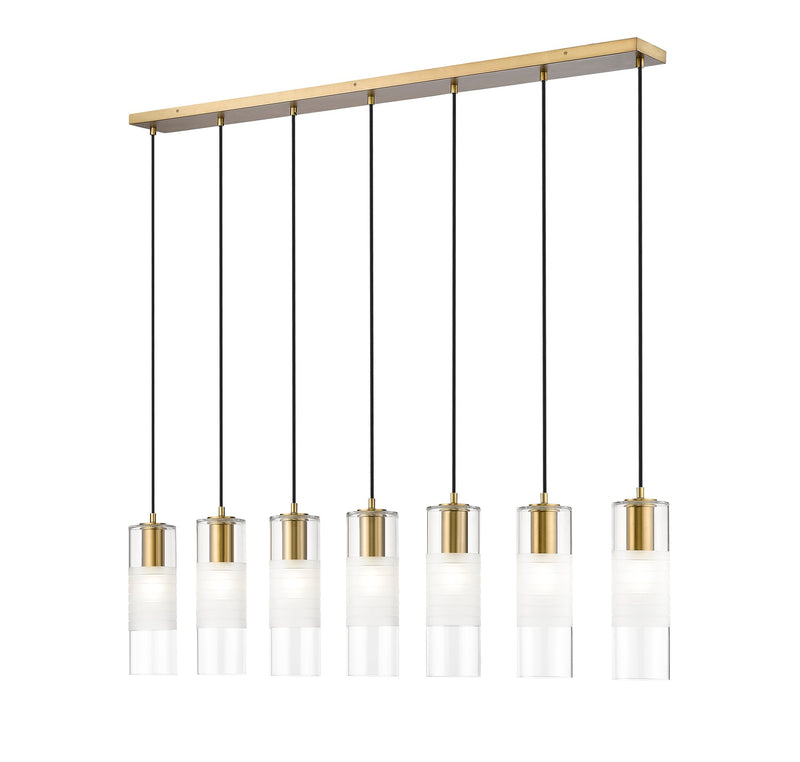 Alton 7 Light 54" Linear Pendant in Modern Gold