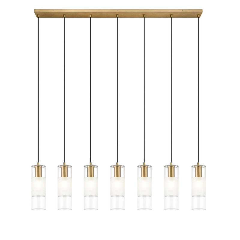 Alton 7 Light 54" Linear Pendant in Modern Gold