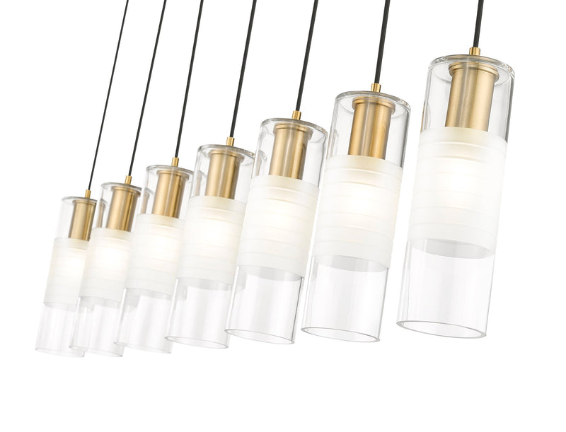 Alton 7 Light 54" Linear Pendant in Modern Gold