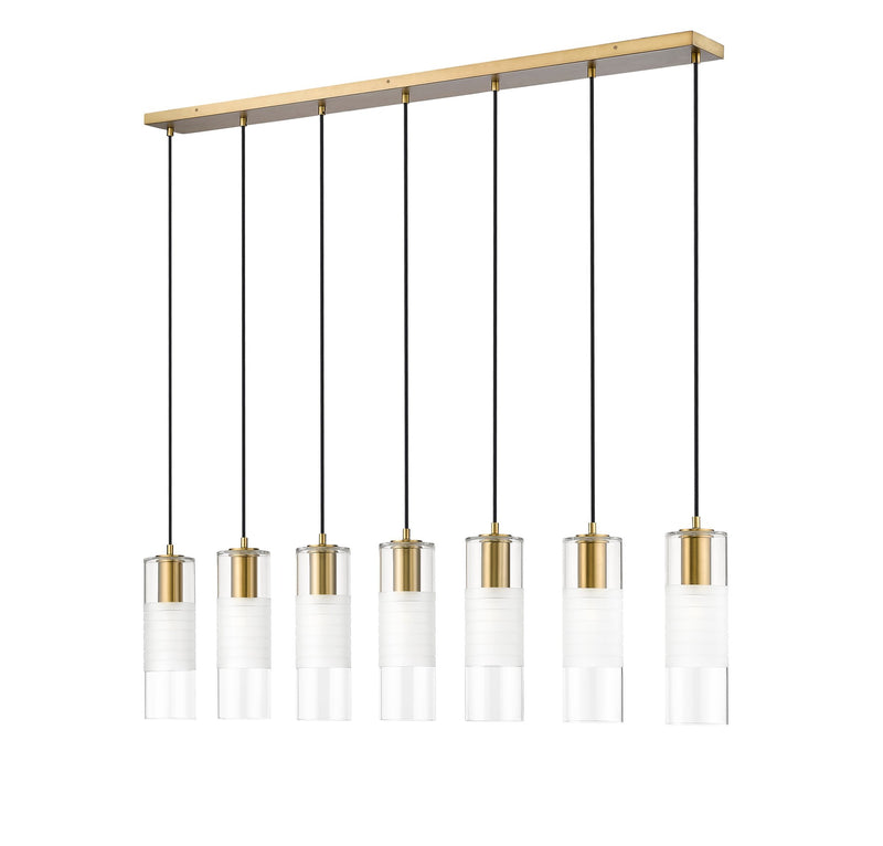 Alton 7 Light 54" Linear Pendant in Modern Gold