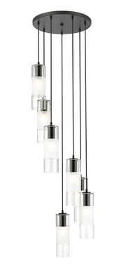 Alton 7 Light 18" Pendant in Matte Black