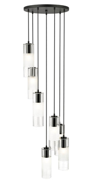 Alton 7 Light 18" Pendant in Matte Black