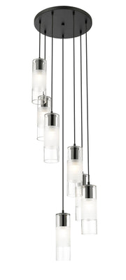 Alton 7 Light 18" Pendant in Matte Black