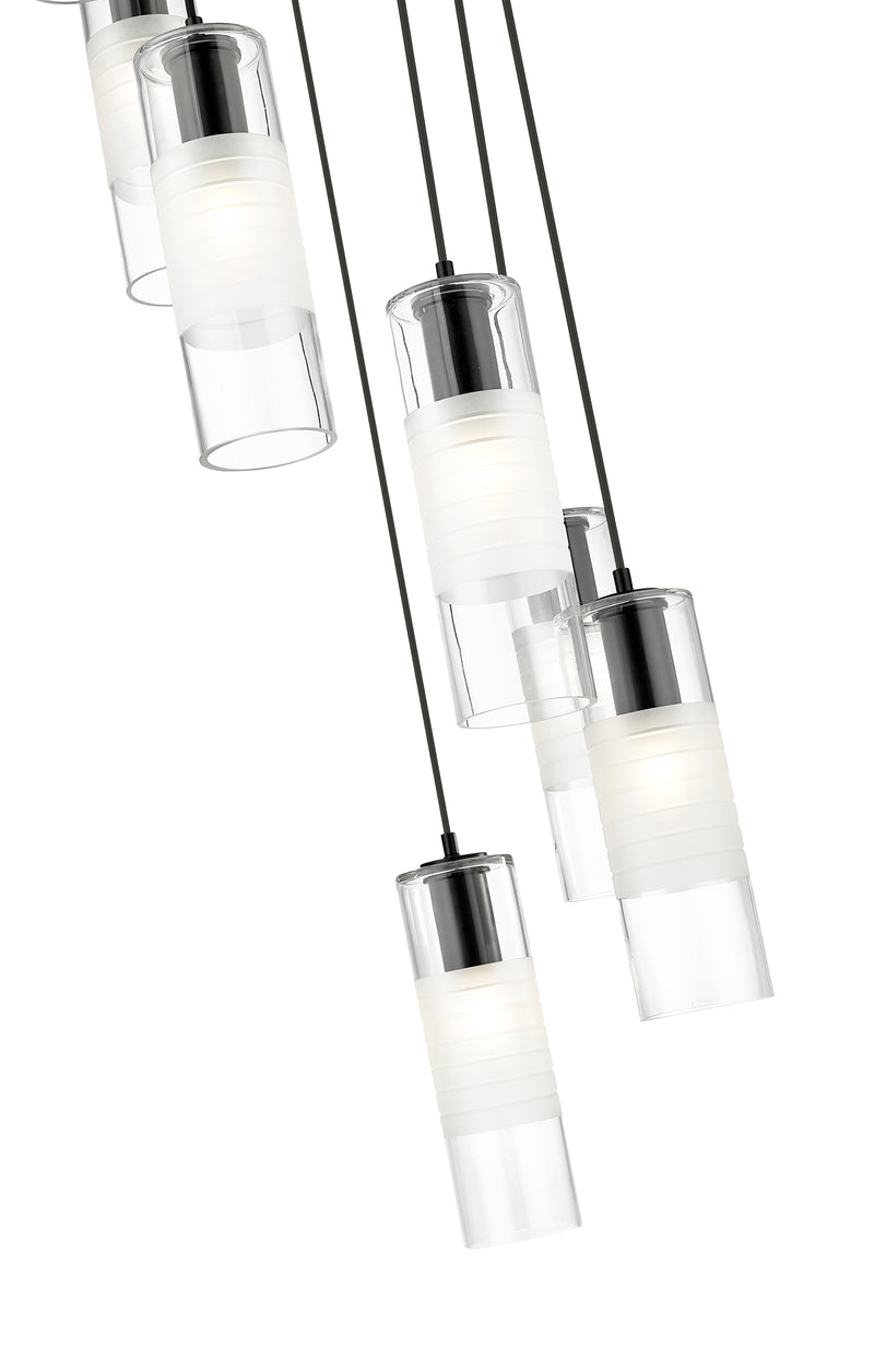 Alton 7 Light 18" Pendant in Matte Black