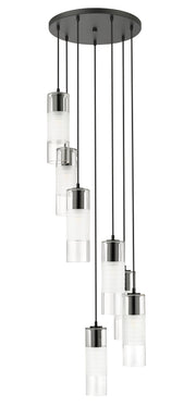 Alton 7 Light 18" Pendant in Matte Black