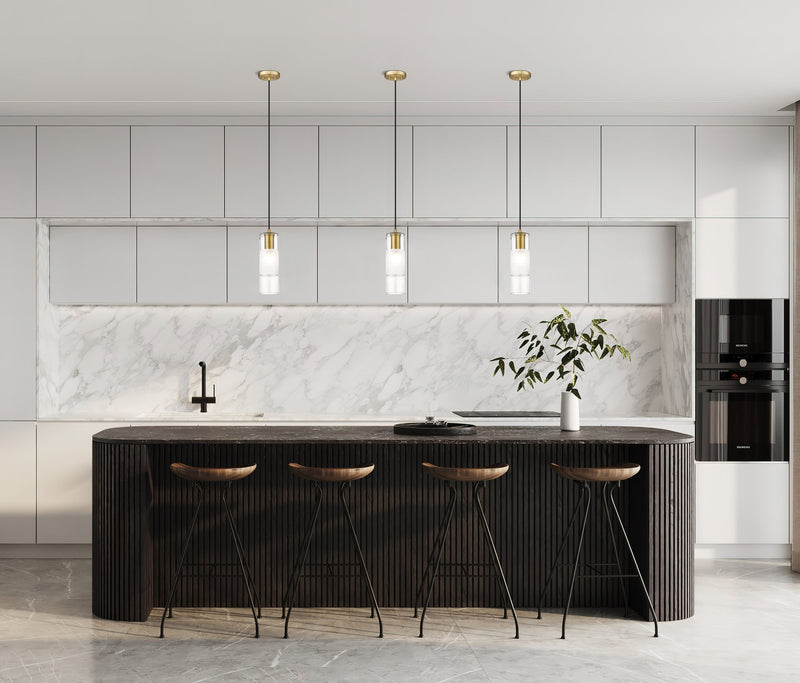 Alton 1 Light 4.75" Pendant, Modern Gold in Modern Gold in a room setting