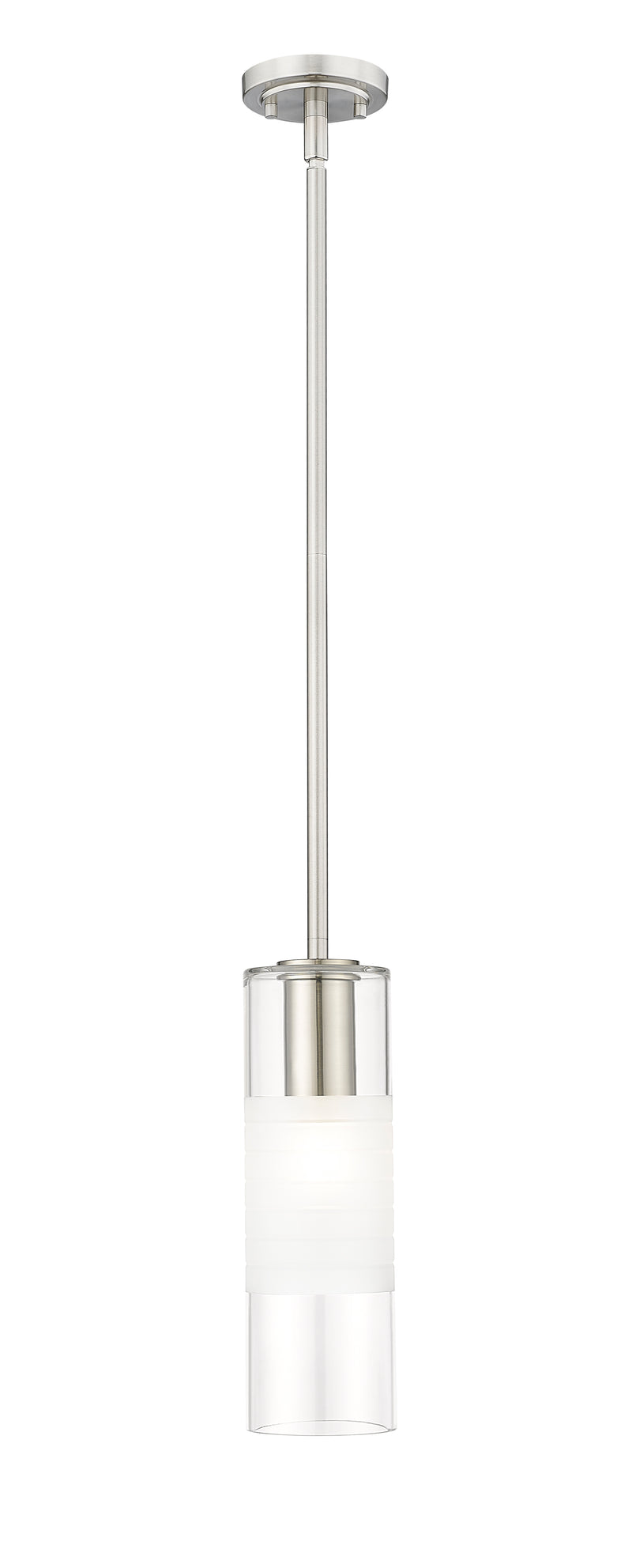 Alton 1 Light 4.75" Pendant, Rod Mount, Brushed Nickel in Brushed Nickel