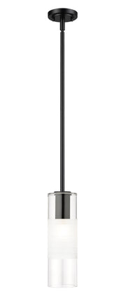 Alton 1 Light 4.75" Pendant, Rod Mount, Matte Black in Matte Black