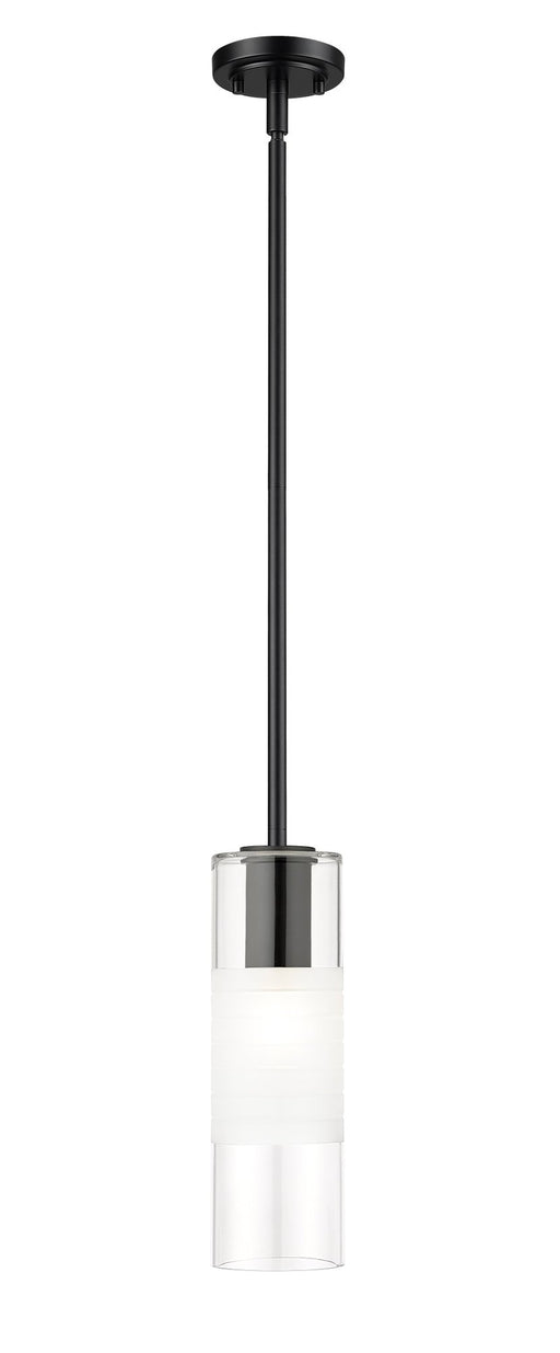 Alton 1 Light 4.75" Pendant, Rod Mount, Matte Black in Matte Black