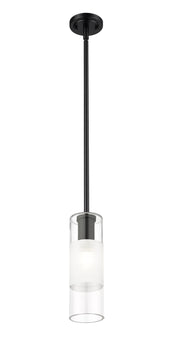 Alton 1 Light 4.75" Pendant, Rod Mount, Matte Black in Matte Black
