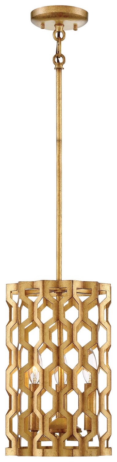 Coronade 3-Light Mini Pendant in Pandora Gold Leaf