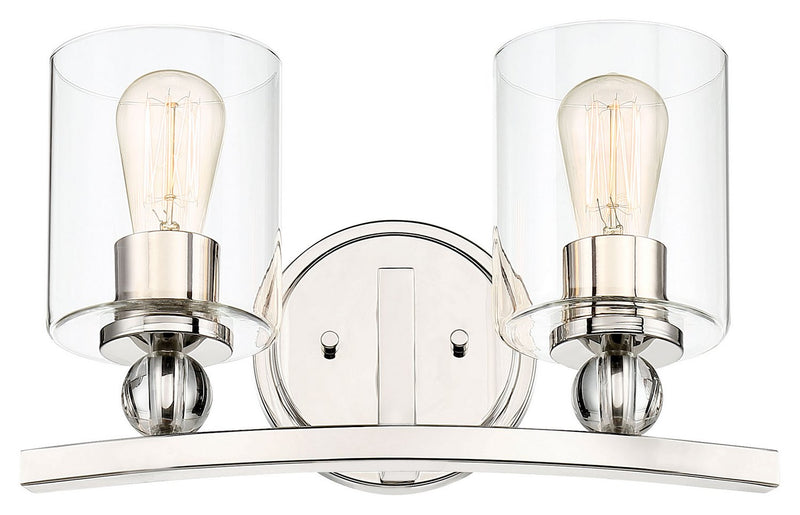 Studio 5 2-Light Bath Vanity Light in Polished Nickel
