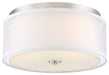 Studio 5 Flush Mount in Polished Nickel with Fabric Shade