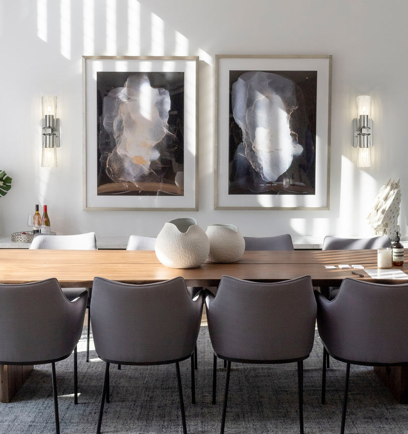 Titus 2 Light 4.5" Wall Sconce in Brushed Nickel in a room setting