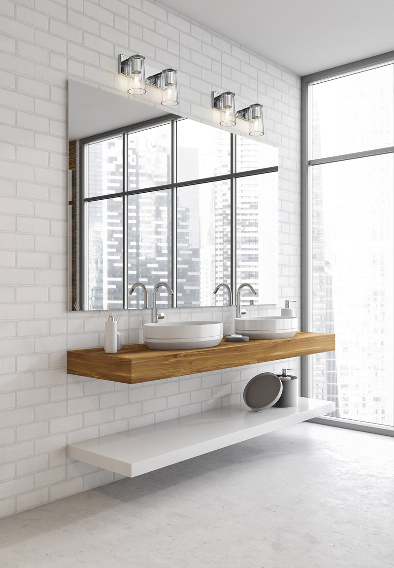 Titus 2 Light 16" Vanity in Chrome in a room setting