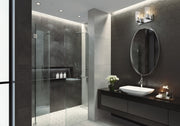 Titus 2 Light 16" Vanity in Chrome in a room setting
