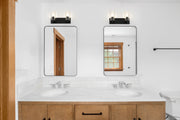 Titus 2 Light 16" Vanity in Matte Black in a room setting