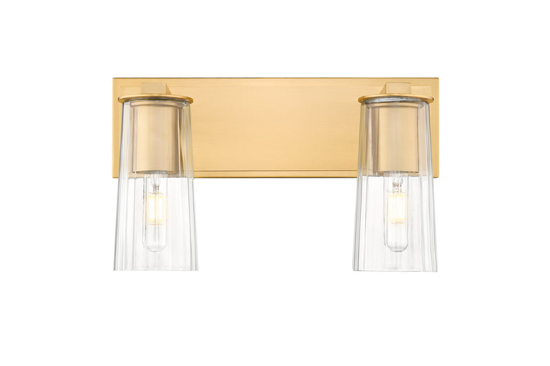 Titus 2 Light 16" Vanity in Modern Gold