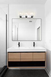 Titus 3 Light 24" Vanity in Chrome in a room setting