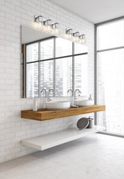 Titus 3 Light 24" Vanity in Chrome in a room setting